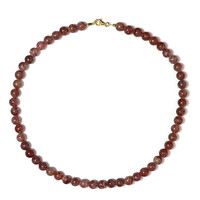 Collana in argento con Quarzo Fragola