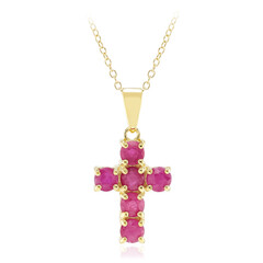 Collana in argento con Rubino della Birmania