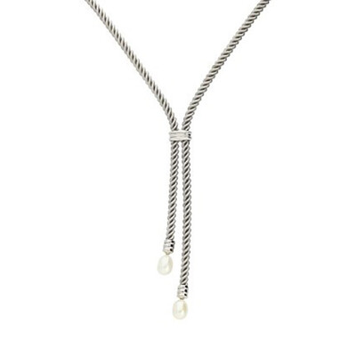 Collana in argento con Perla d'Acqua Dolce Bianca