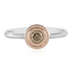 Anello in oro con Diamante Champagne SI2