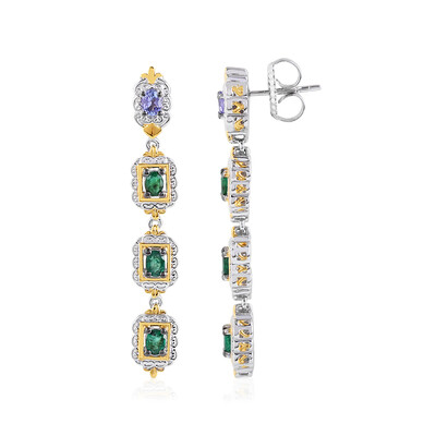 Orecchini in argento con Smeraldo Zambia (Gems en Vogue)