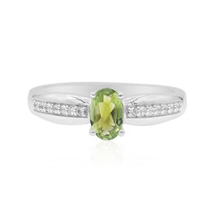 Anello in argento con Tormalina Verde