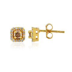 Orecchini in argento con Diamante Champagne I3