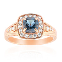 Anello in argento con Topazio Blu Londra