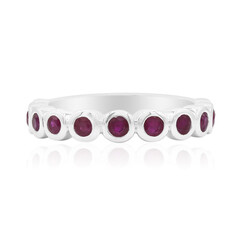 Anello in argento con Rubino della Birmania