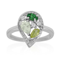 Anello in argento con Ametista Verde