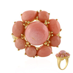 Anello in argento con Opale Rosa Australiano