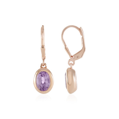 Orecchini in argento con Ametista Rose de France