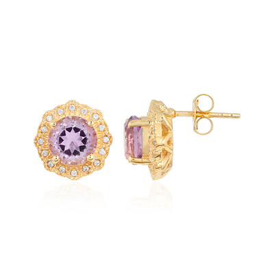 Orecchini in argento con Ametista Rose de France