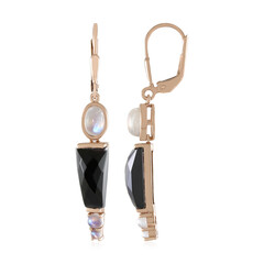 Orecchini in argento con Spinello Nero (KM by Juwelo)