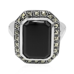 Anello in argento con Onice Nero