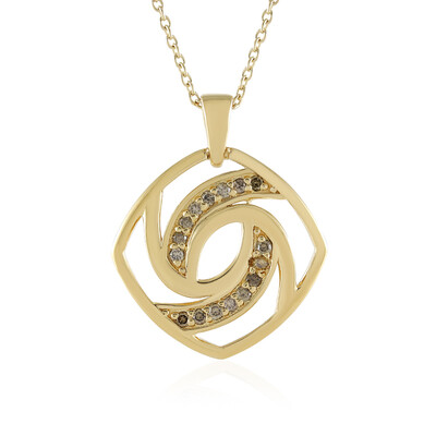Collana in argento con Diamante Cioccolato I2
