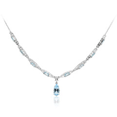 Collana in argento con Topazio Blu Cielo