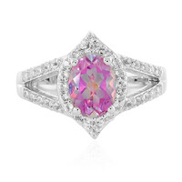 Anello in argento con Topazio Anniversario