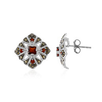 Orecchini in argento con Granato Rosso