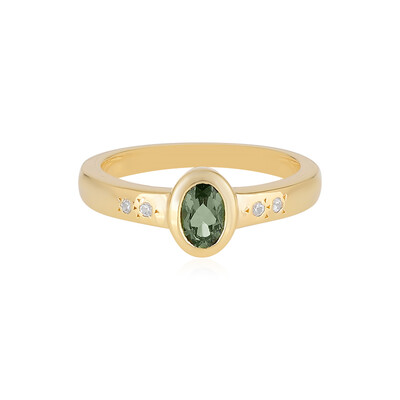 Anello in argento con Moldavite