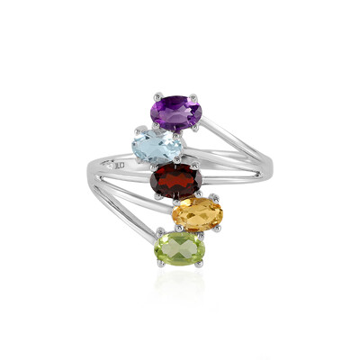 Anello in argento con Ametista Zambiana