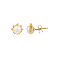 Orecchini in argento con Perla d'Acqua Dolce Color Crema
