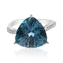 Anello in oro con Topazio Blu Londra