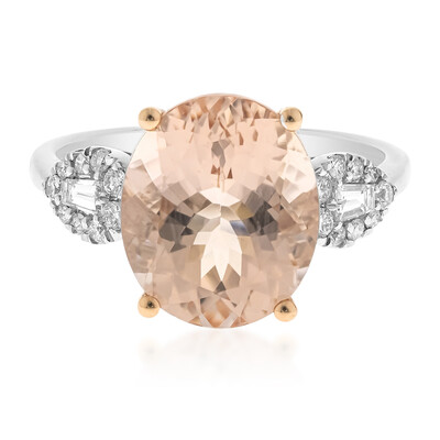 Anello in oro con Morganite AAA (AMAYANI)