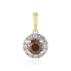 Ciondolo in oro con Diamante Rosso I2