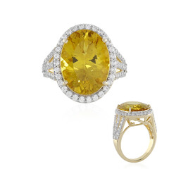 Anello in oro con Apatite Dorata