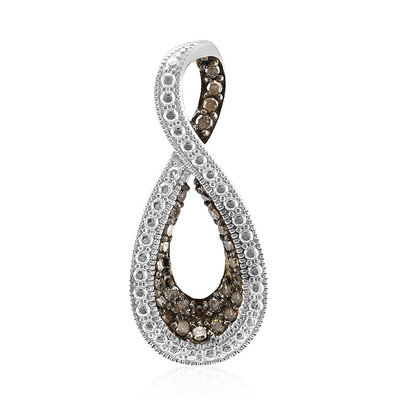 Ciondolo in argento con Diamante Champagne I2