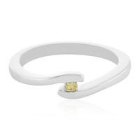Anello in argento con Diamante Giallo I3