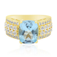 Anello in argento con Topazio Blu Cielo