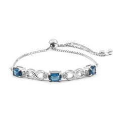 Bracciale in argento con Topazio Blu Londra