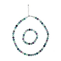 Parure in argento con Fluorite