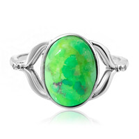 Anello in argento con Turchese Kingman Mohave Verde