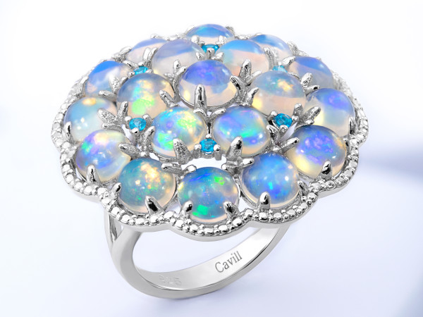 anello argento opale di welo