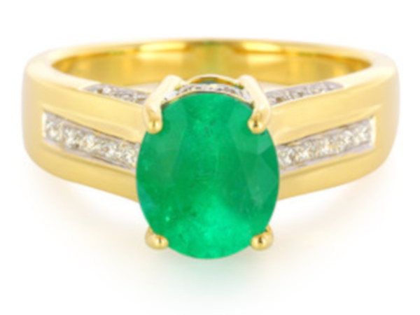 anello oro smeraldo colombiano