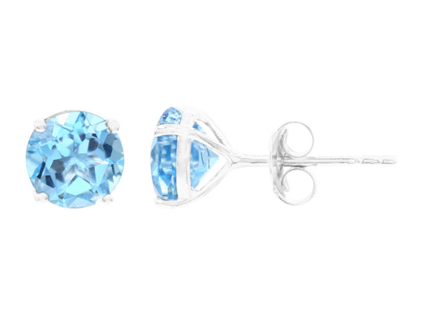 Orecchini in Argento con topazio Blu Cielo