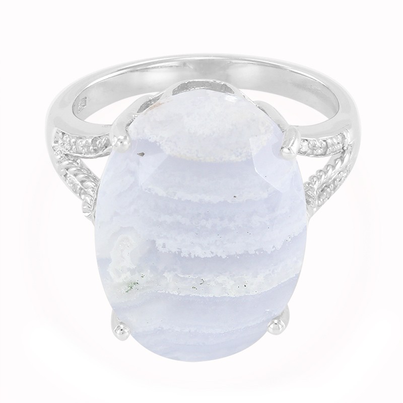 anello con agata blue lace